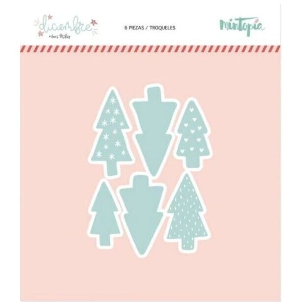 RARE Christmas Tree‎ Metal Cutting Dies Mintopia Diciembre Troquel Arbolitos